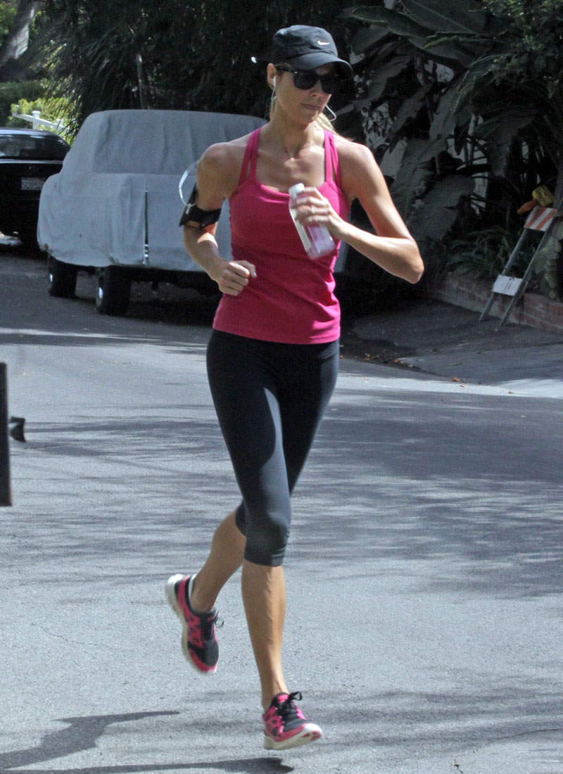 Stacy Keibler Out Jogging in Studio City